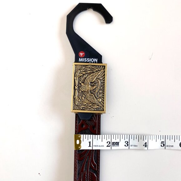 NEW Mission Western Collection Cowboy Leather Men's Belt - Picture 3 of 10